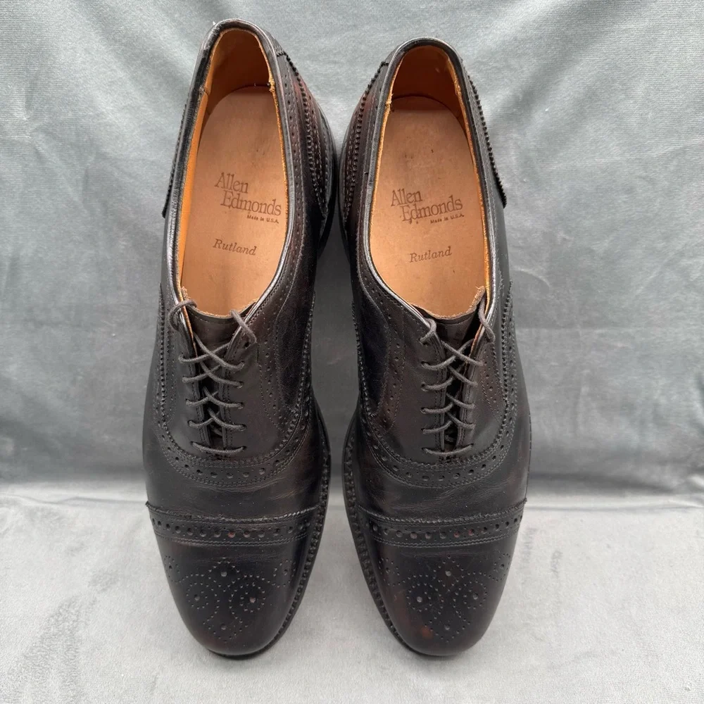 Allen Edmonds Rutland Men’s 11.5 (Narrow)‎ Dark Brown Walnut Wingtip Dress Shoes